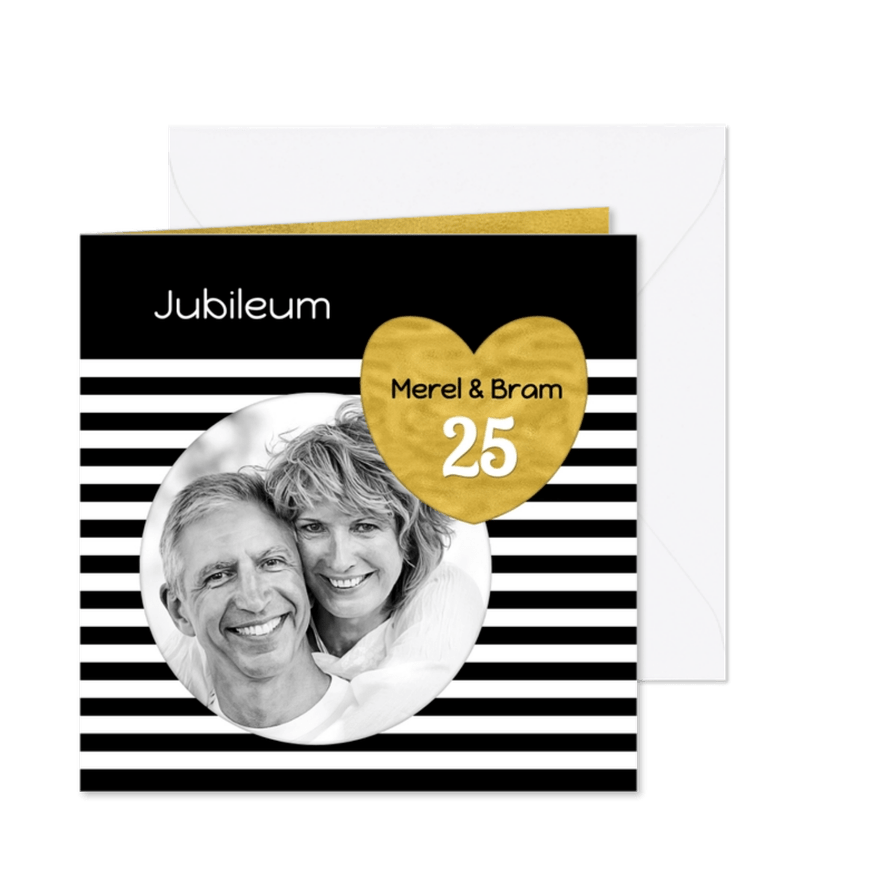 Uitnodiging jubileum hart  OT - Kaartimpressie