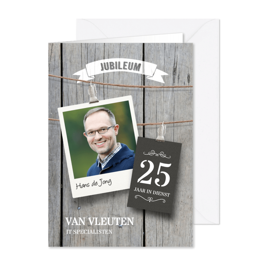 Uitnodiging jubileum medewerker - Kaartimpressie