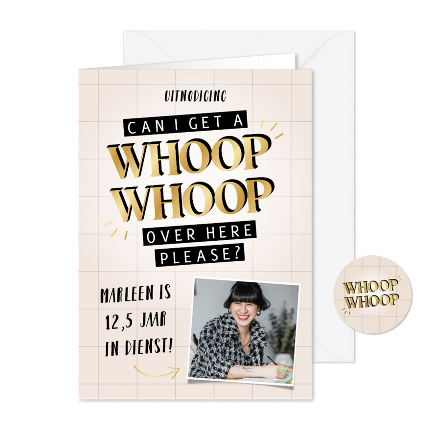 Uitnodiging jubileum werk  - Kaartimpressie