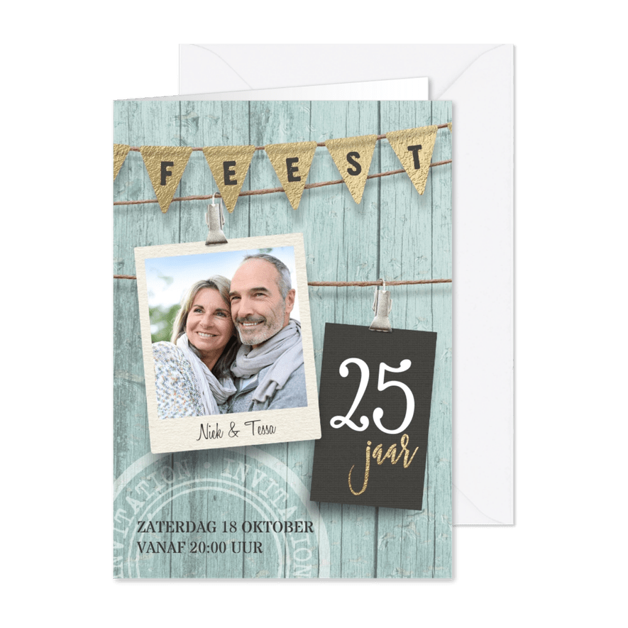Uitnodiging jubileumfeest - Kaartimpressie