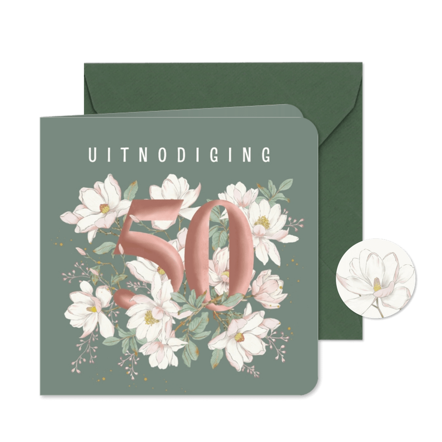 Uitnodiging Magnolia's 50 jaar - Kaartimpressie