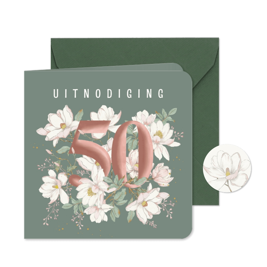 Uitnodiging Magnolia's 50 jaar - Kaartimpressie