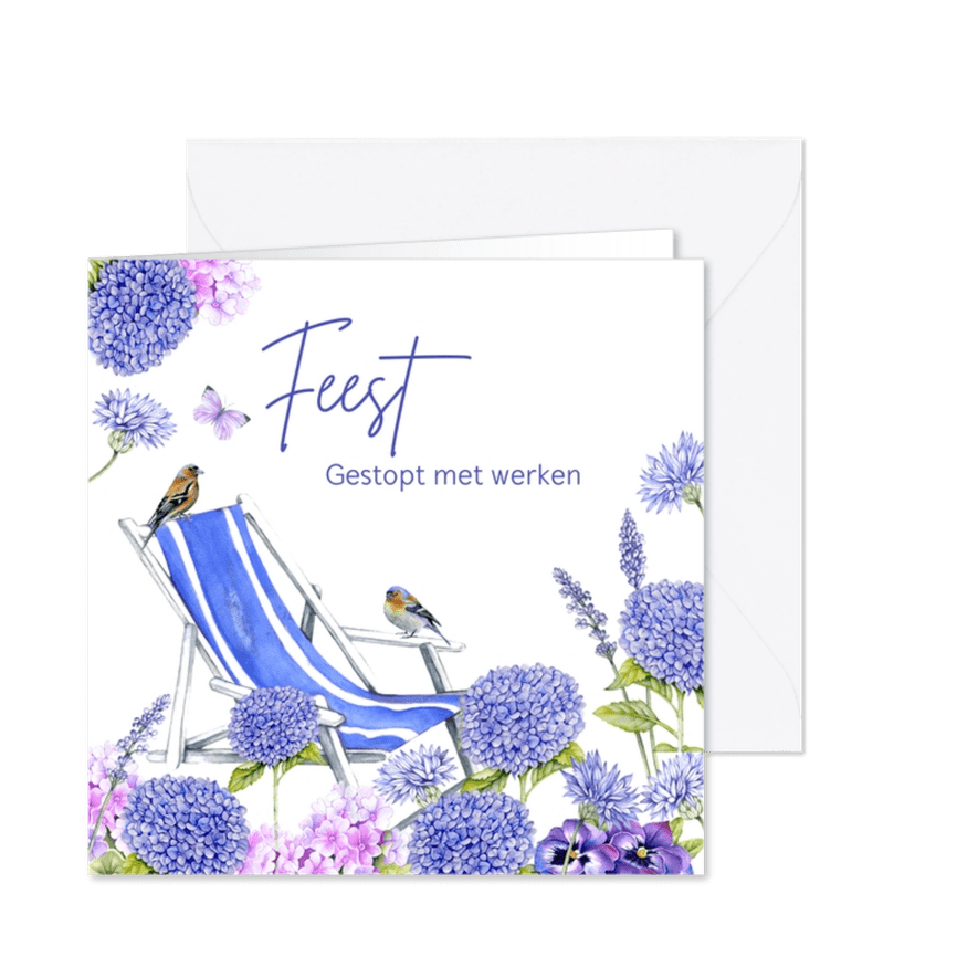 Uitnodiging pensioen ligstoel - Kaartimpressie