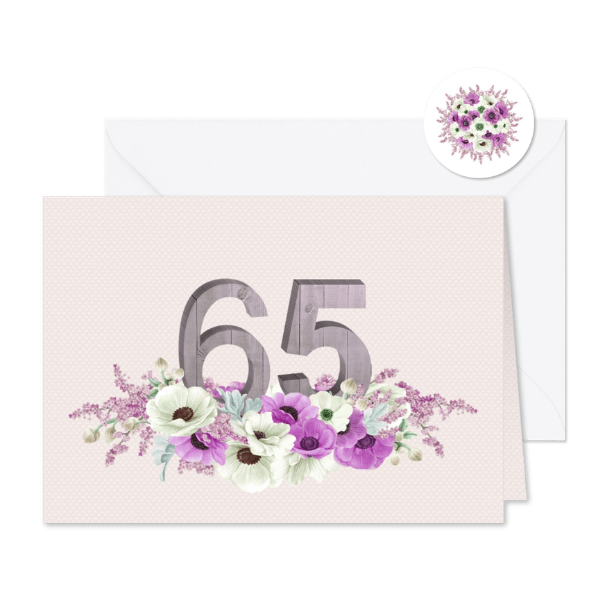 Uitnodiging pensioen/verjaardag - Kaartimpressie