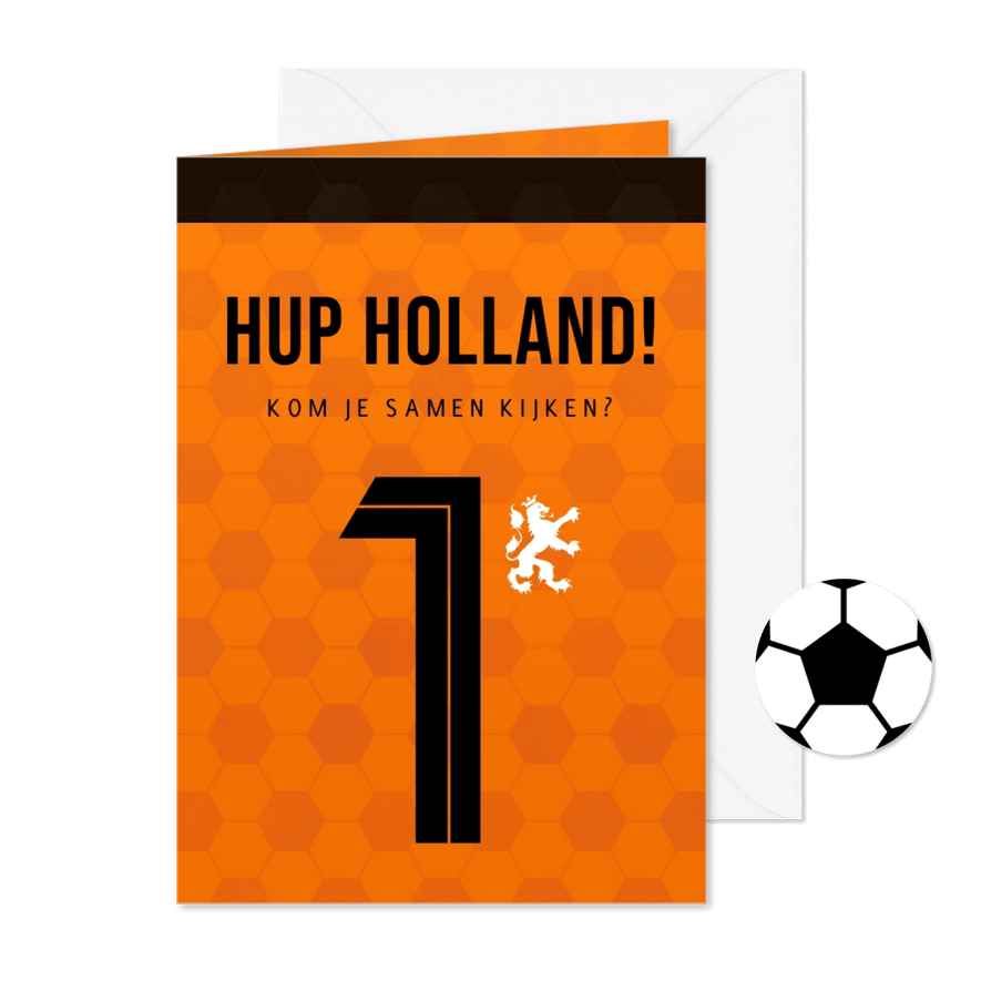 Uitnodiging samen wedstrijd EK voetbal 2025 kijken - Kaartimpressie