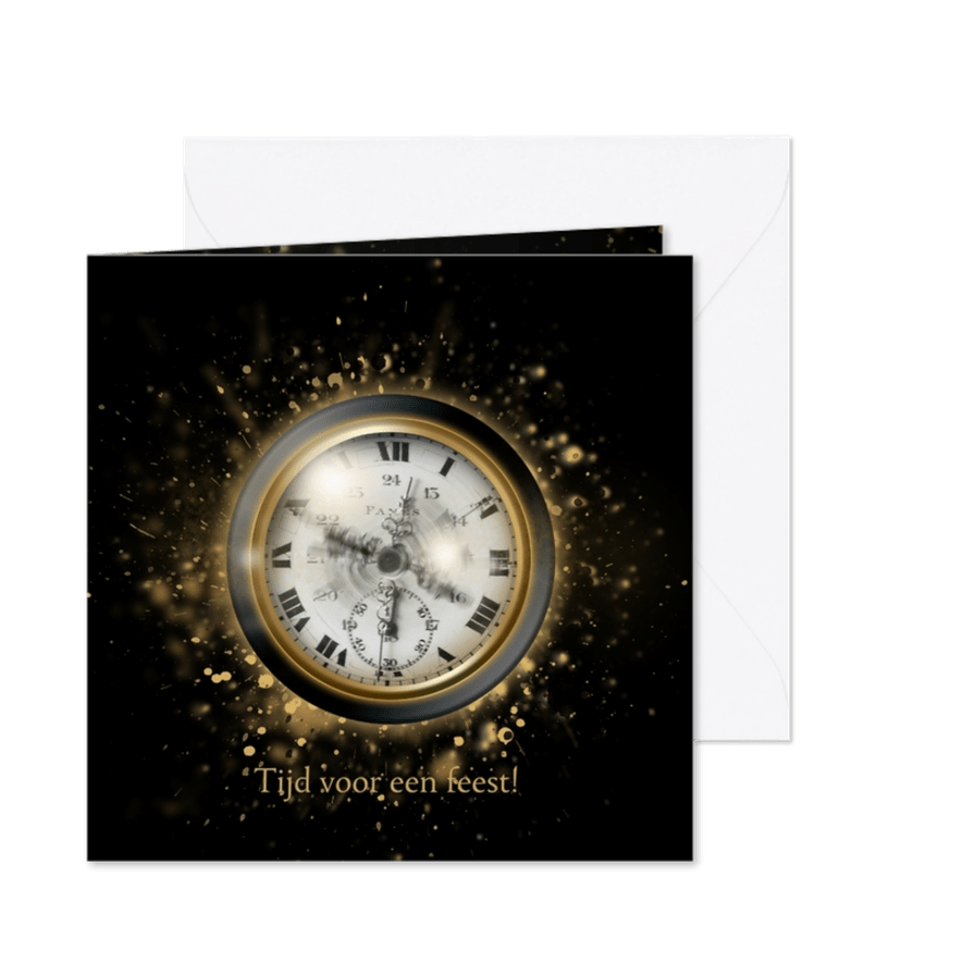 Uitnodiging Tijd voor een Feest - Kaartimpressie