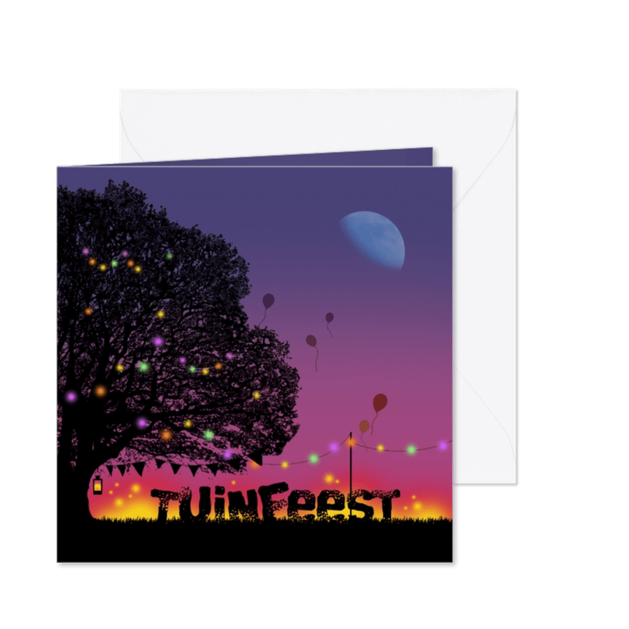 Uitnodiging Tuinfeest nacht - Kaartimpressie