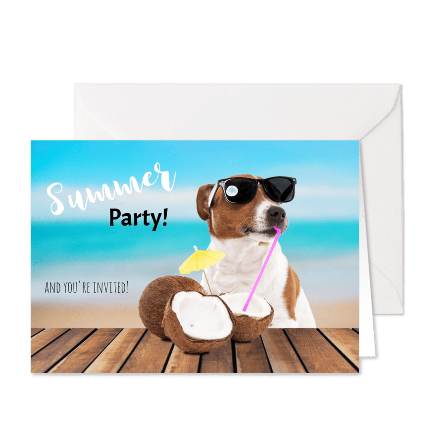 Uitnodiging Tuinfeest Summer party - Kaartimpressie