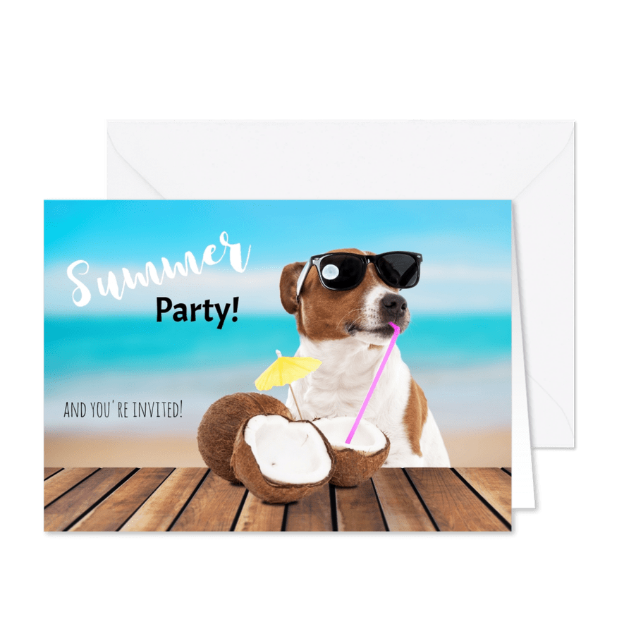 Uitnodiging Tuinfeest Summer party - Kaartimpressie