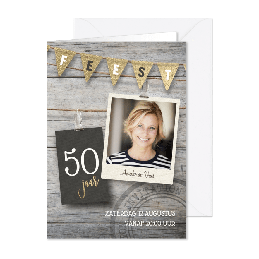 Uitnodiging verjaardag 50 - Kaartimpressie