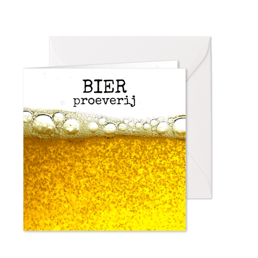 Uitnodiging voor bierproeverij - Kaartimpressie