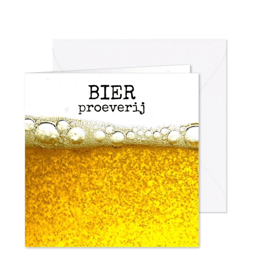 Uitnodiging voor bierproeverij - Kaartimpressie