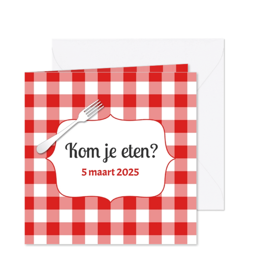 Uitnodiging voor diner - DH - Kaartimpressie