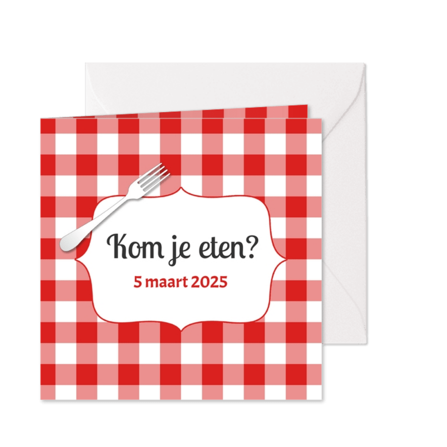 Uitnodiging voor diner - DH - Kaartimpressie