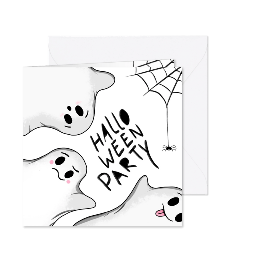 Uitnodiging voor een Halloween feestje - Kaartimpressie