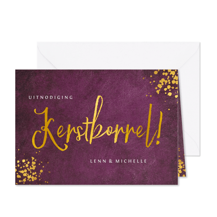 Uitnodiging voor jouw kerstborrel - Kaartimpressie