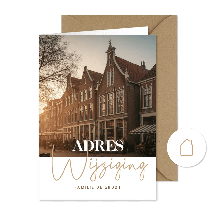 Verhuis fotokaart adreswijziging - Kaartimpressie