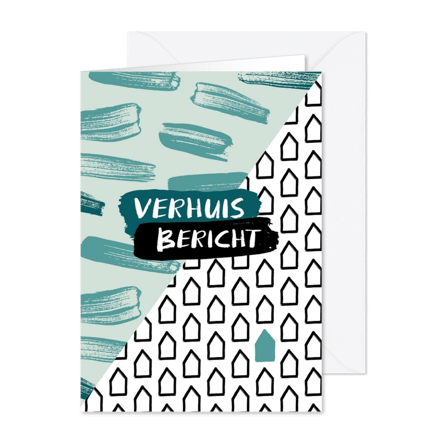 Verhuisbericht verf en huisjes  - Kaartimpressie