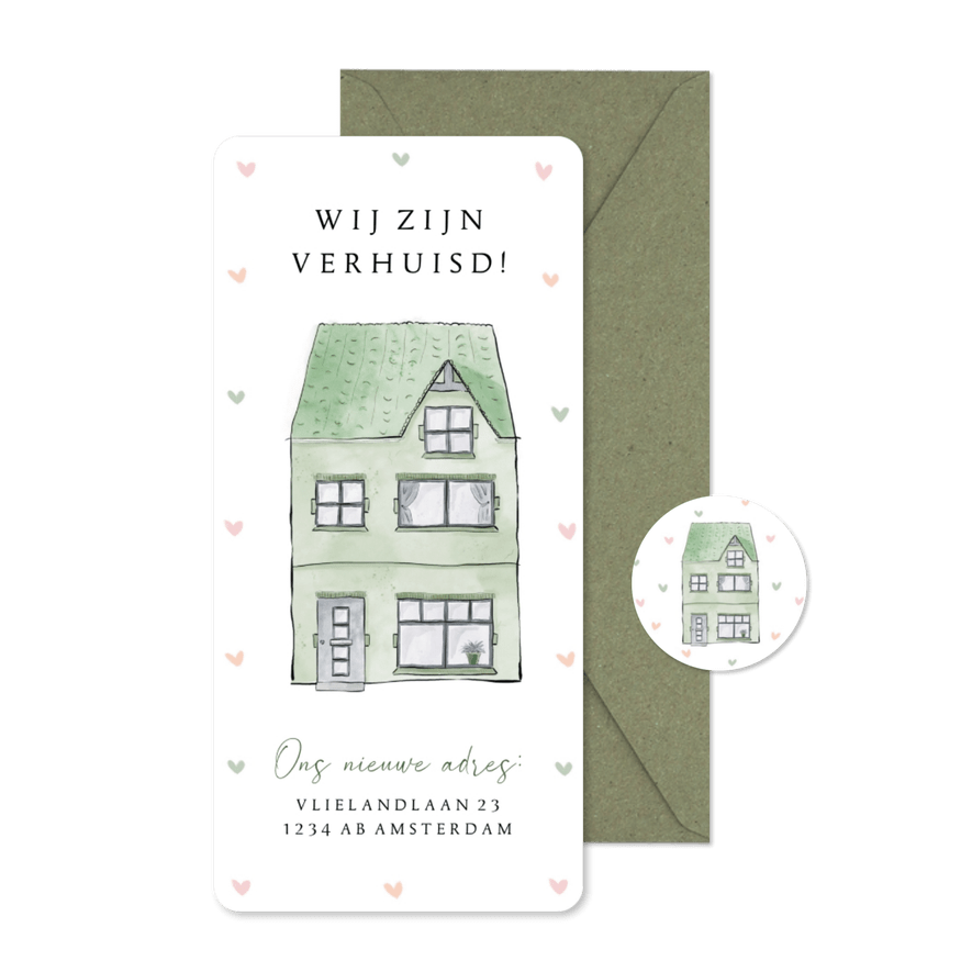 Verhuisbericht voor nieuwe woning - Kaartimpressie