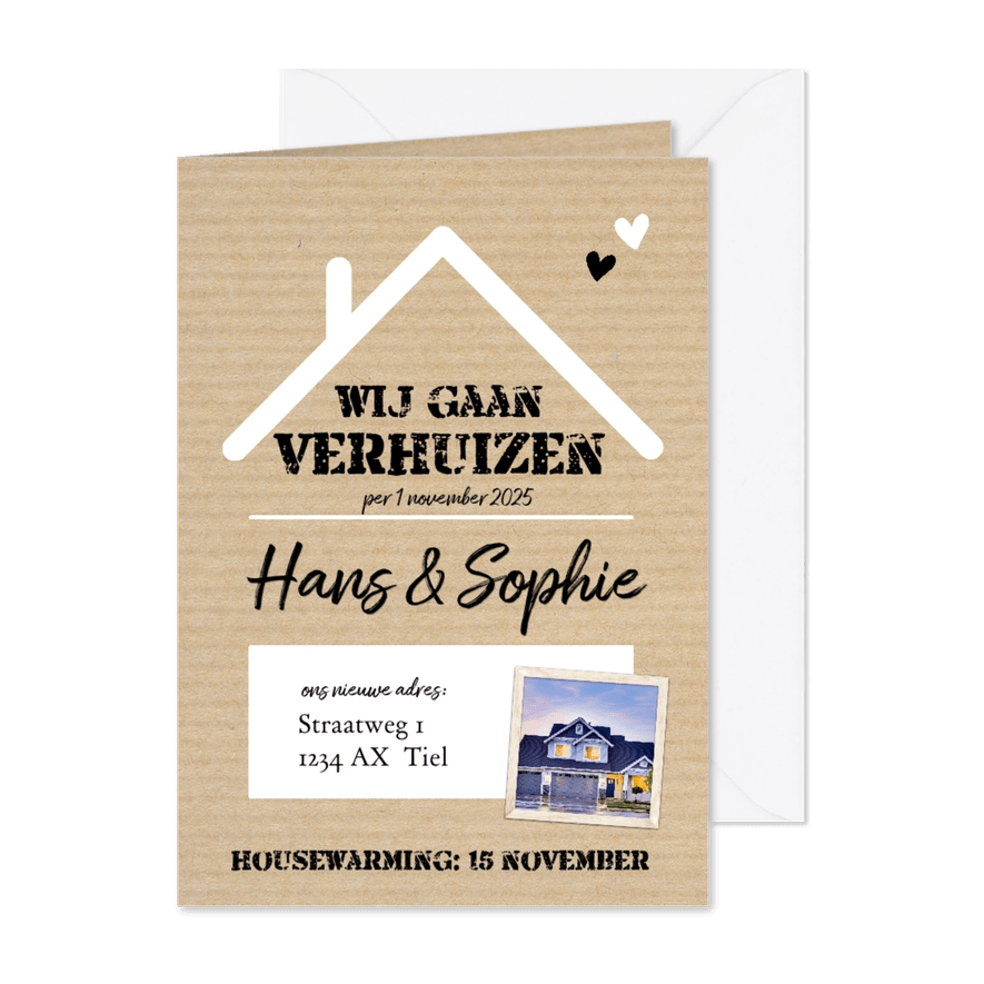 Verhuisbericht - wij gaan verhuizen foto - Kaartimpressie