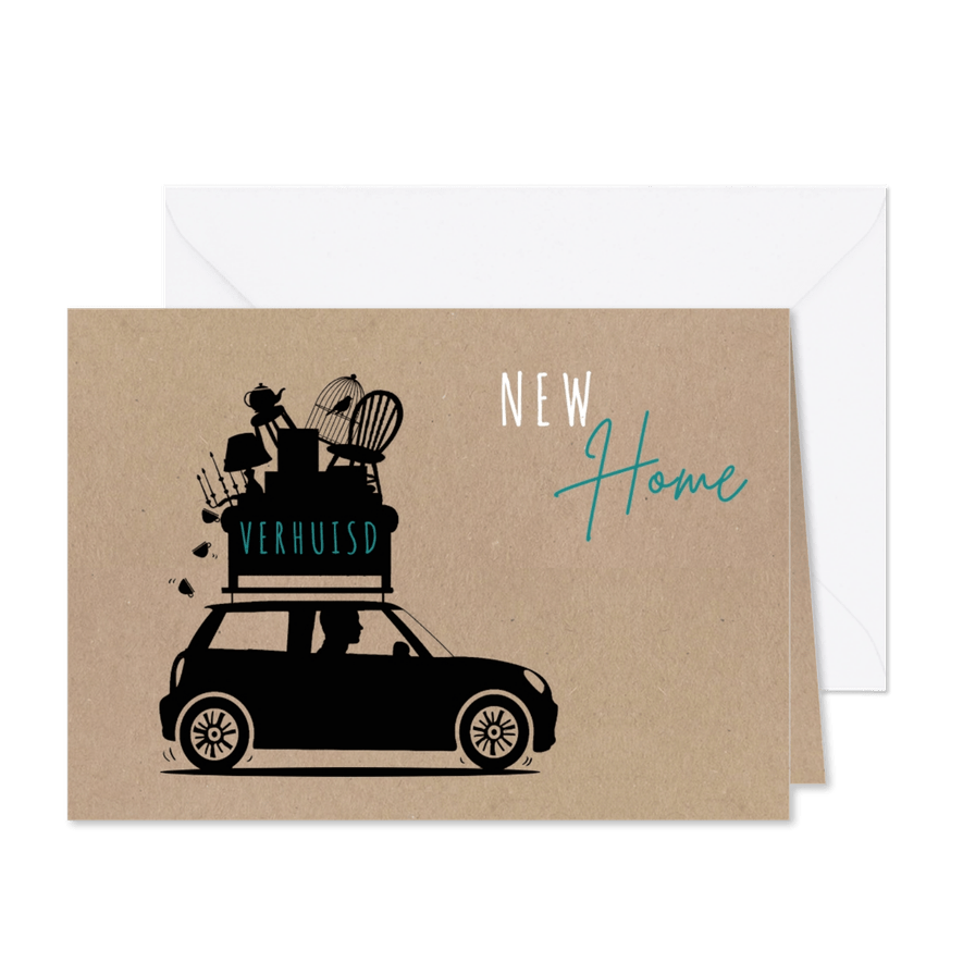 Verhuiskaart auto kraftlook - Kaartimpressie