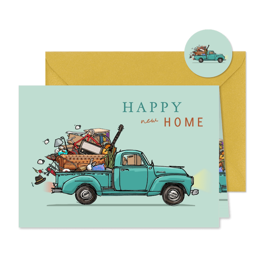 Verhuiskaart Buck wagen av - Kaartimpressie