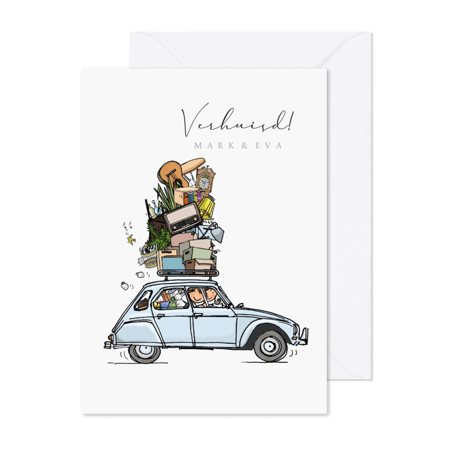 Verhuiskaart Citroen Dyane av - Kaartimpressie