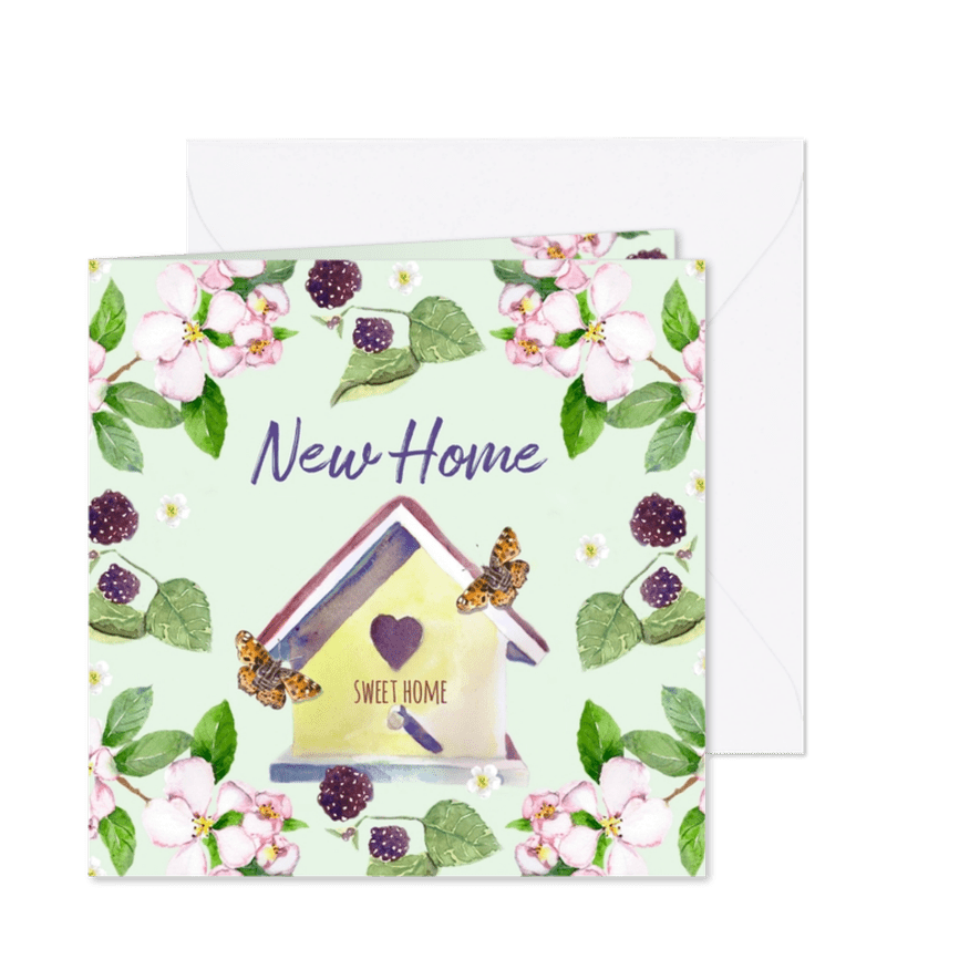 Verhuiskaart Droomhuis vlinder - Kaartimpressie