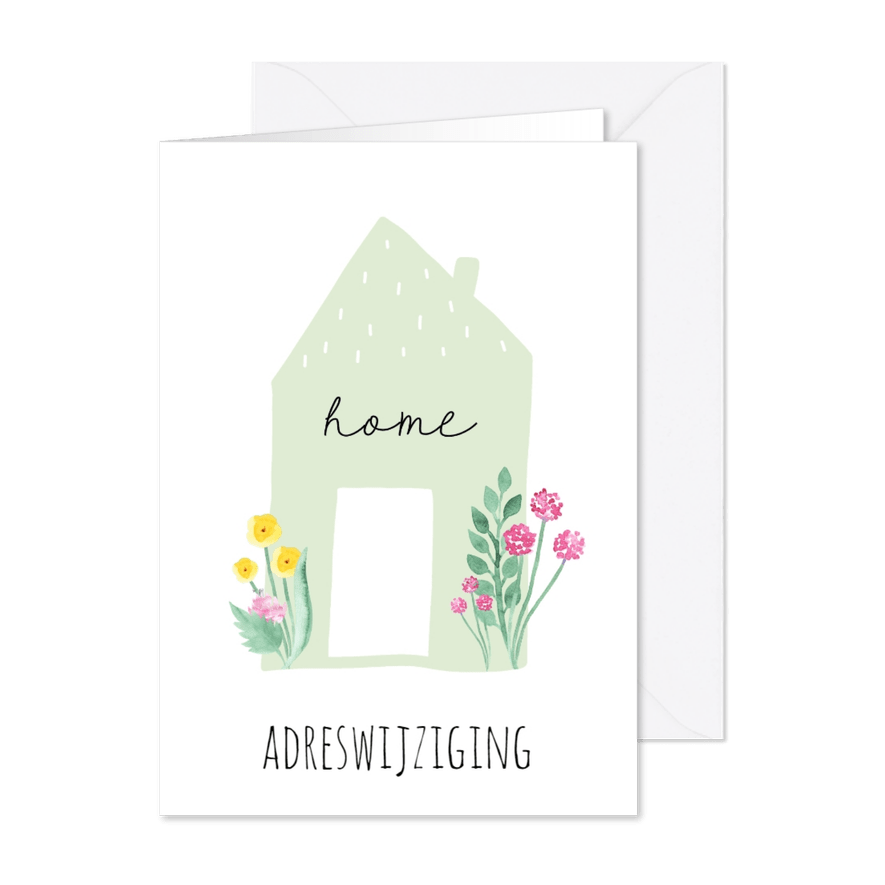 Verhuiskaart Flowerhome - Kaartimpressie