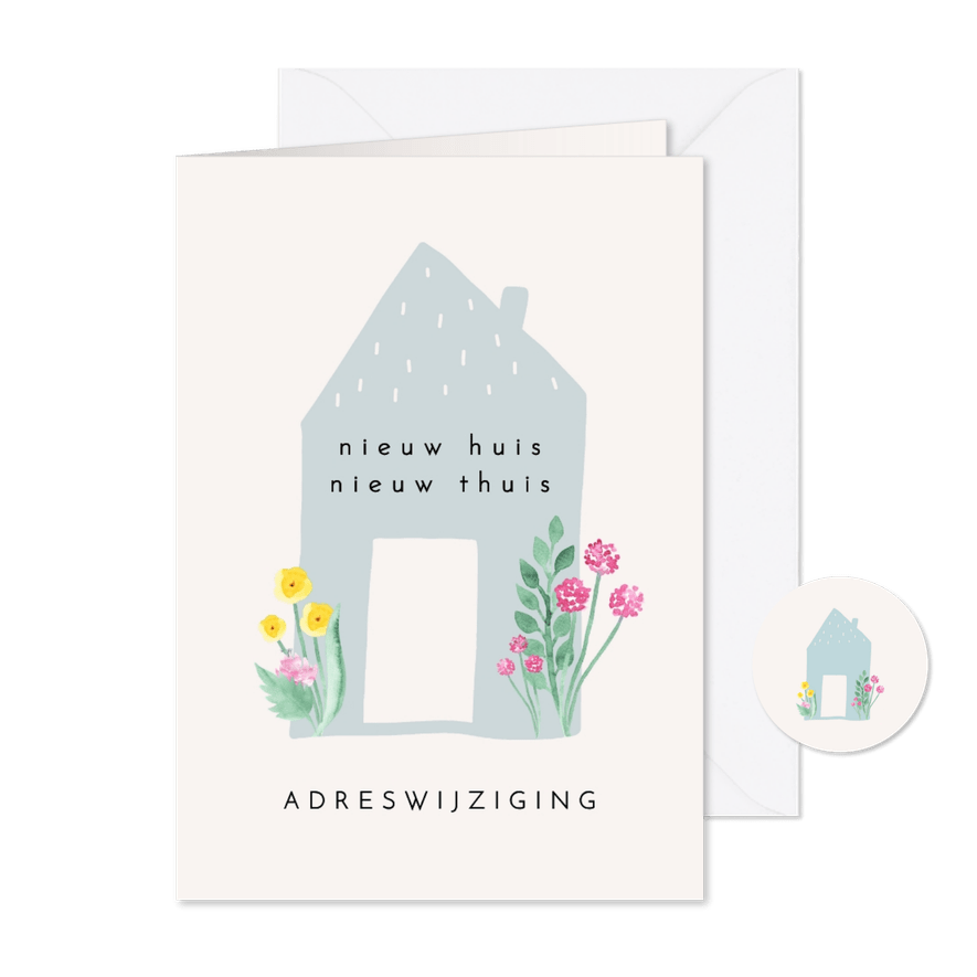 Verhuiskaart Flowerhome - Kaartimpressie