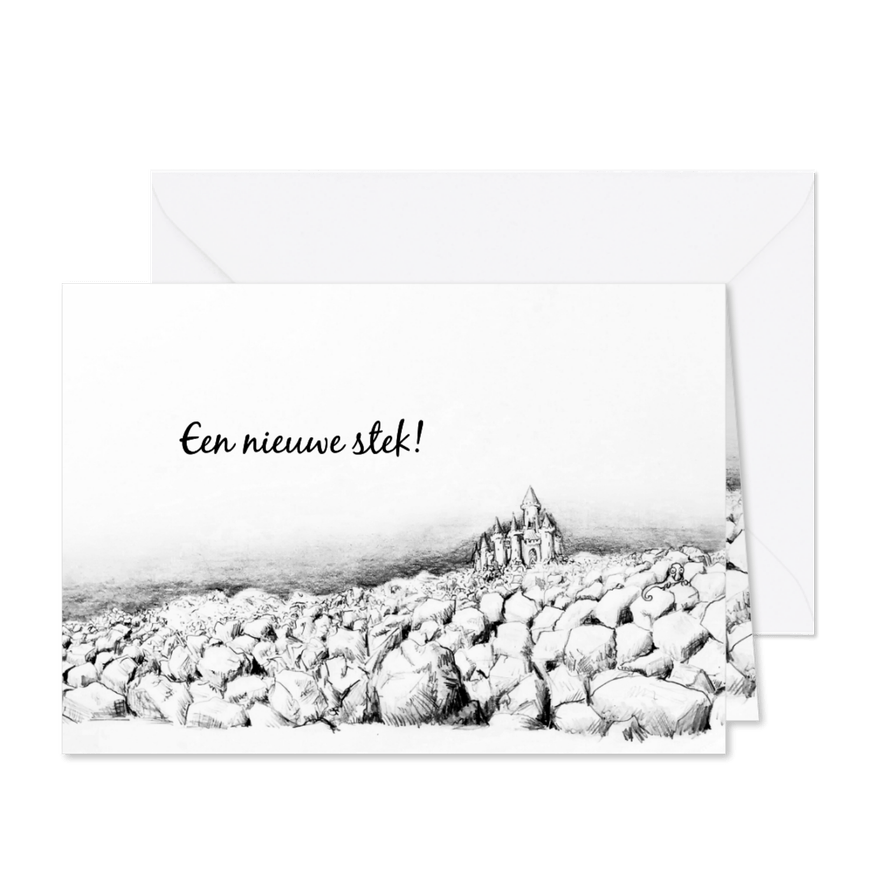 Verhuiskaart met kasteel - Kaartimpressie