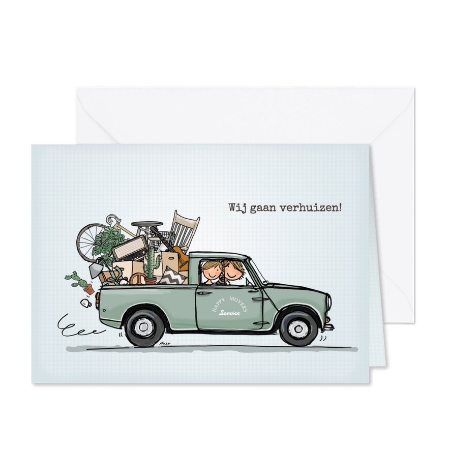 Verhuiskaart Minipickup - AV - Kaartimpressie