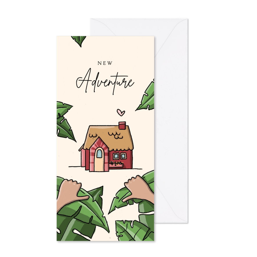 Verhuiskaart new adventure kaart - Kaartimpressie