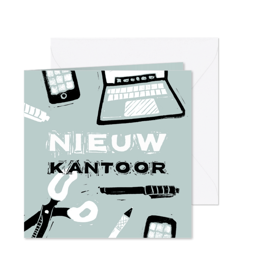 Verhuiskaart nieuw kantoor - Kaartimpressie