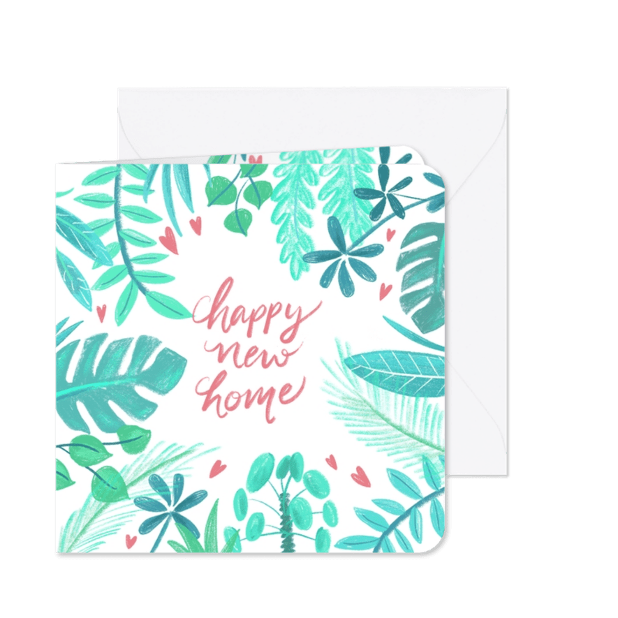 Verhuiskaart planten - Kaartimpressie