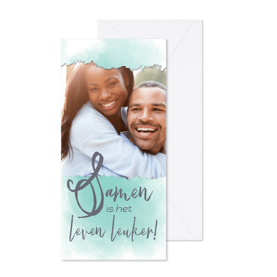 Verhuiskaart samenwonen is leuker - Kaartimpressie