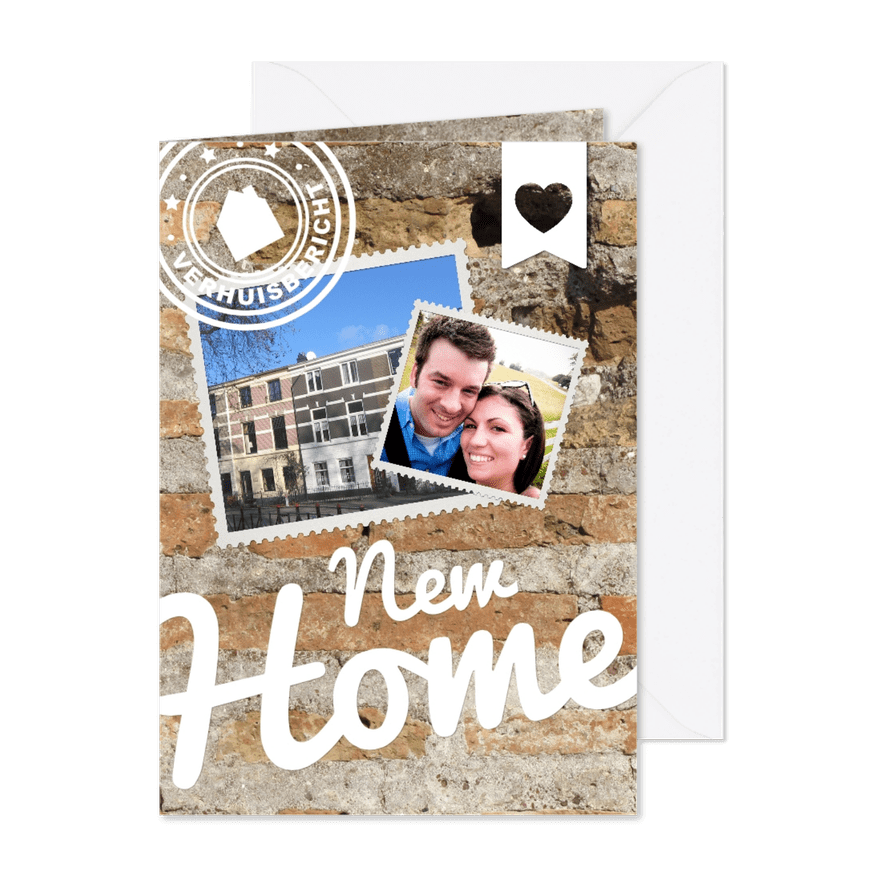 Verhuiskaart Scrapbook Baksteen - Kaartimpressie