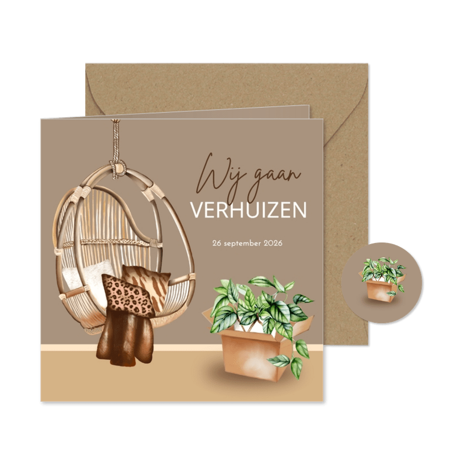 Verhuizen hangstoel bamboe - Kaartimpressie