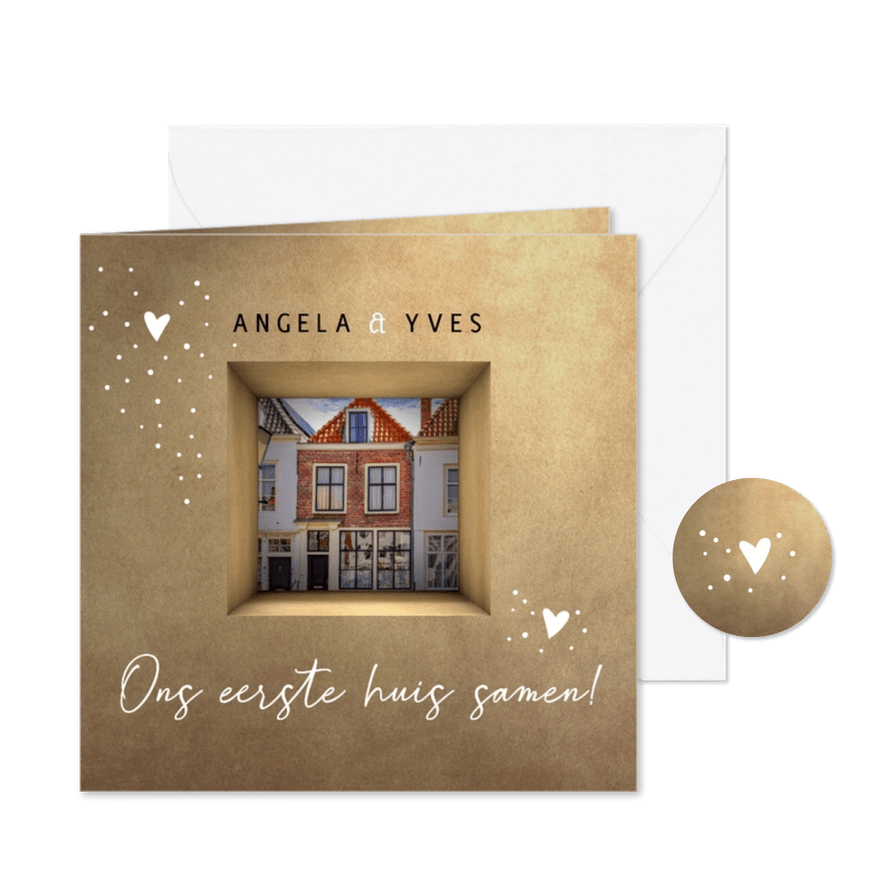 Verhuizen Samenwonen met foto in een nis in de muur - Kaartimpressie