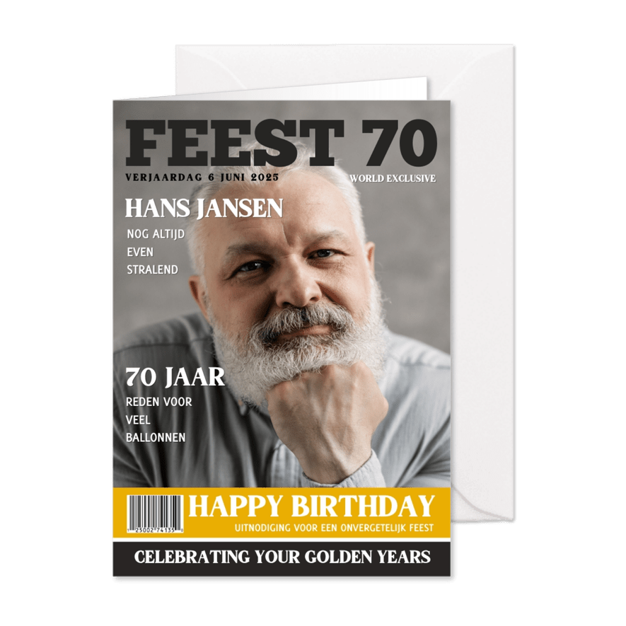 Verjaardag Feest 70 jaar tijdschrift - Kaartimpressie