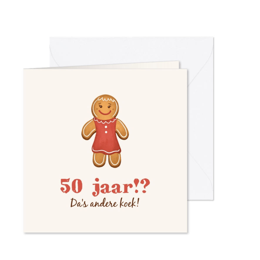 Verjaardagskaart vrouw gingerbread woman humor kerst - Kaartimpressie