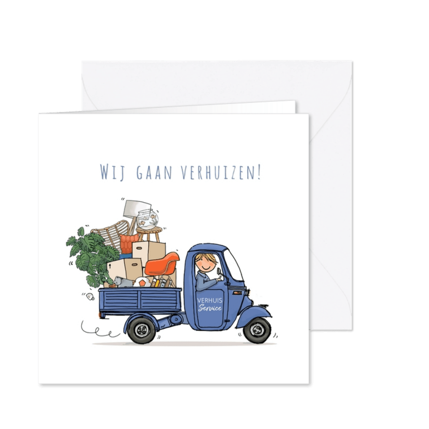 Vespa Ape verhuisauto - Kaartimpressie