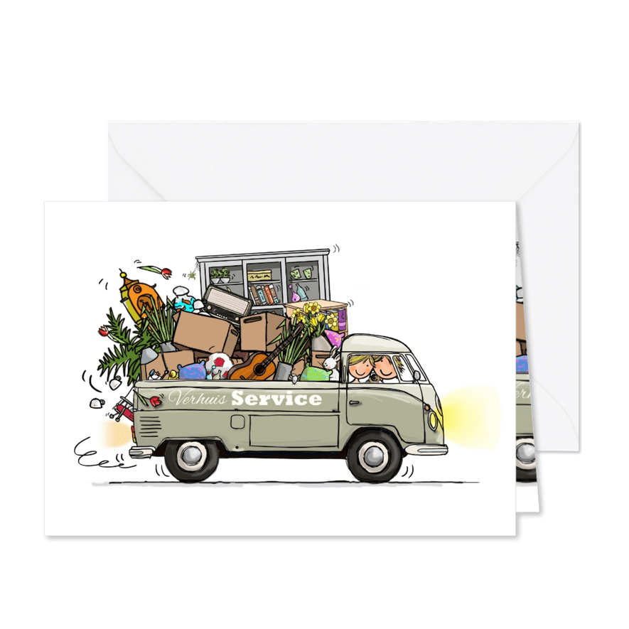 Volkswagen pickup verhuiskaart - Kaartimpressie