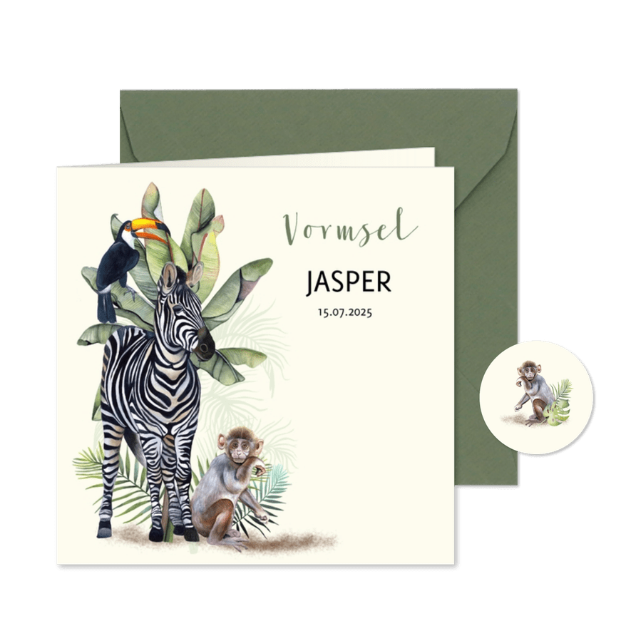 Vormsel jungle zebra - Kaartimpressie