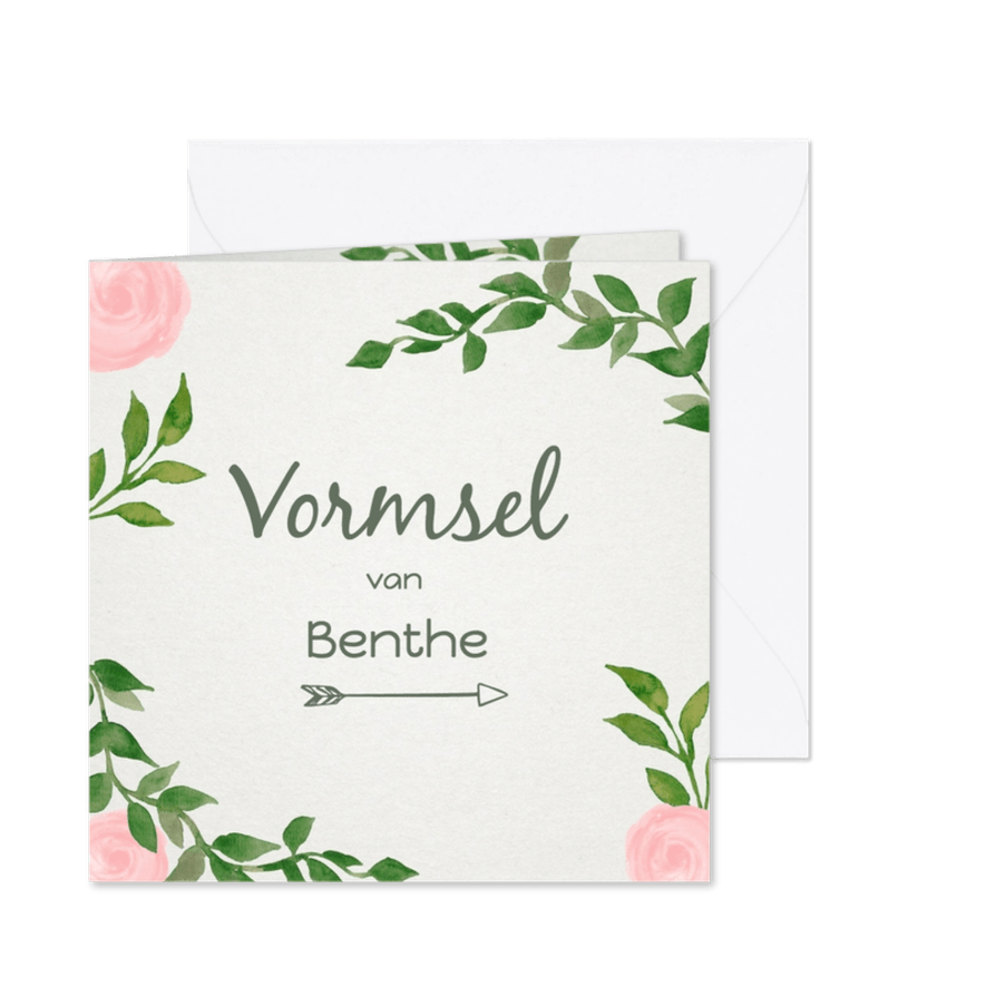 Vormsel rozen meisje - DH - Kaartimpressie