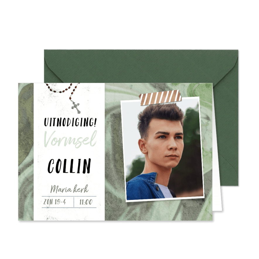 Vormsel uitnodiging - Kaartimpressie
