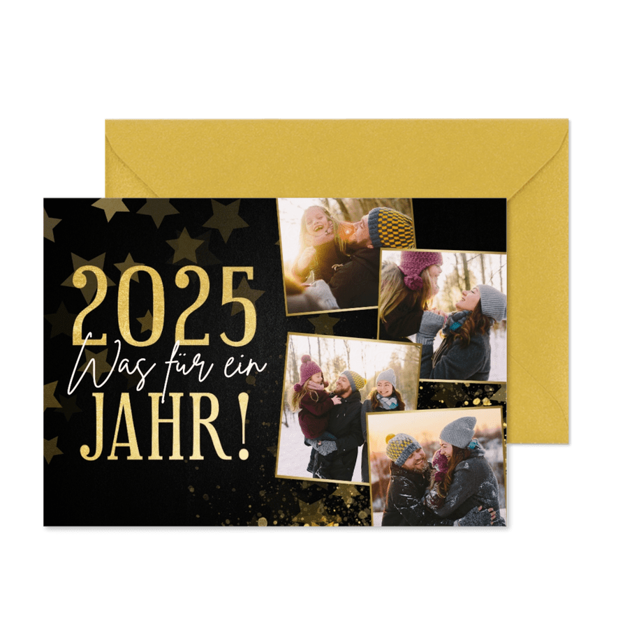 Wat een jaar foto recensie - Kerstkaart 2025 - Kaartimpressie