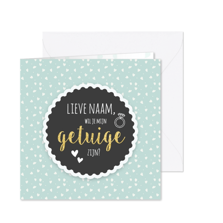 Wil jij mijn getuige zijn - Kaartimpressie