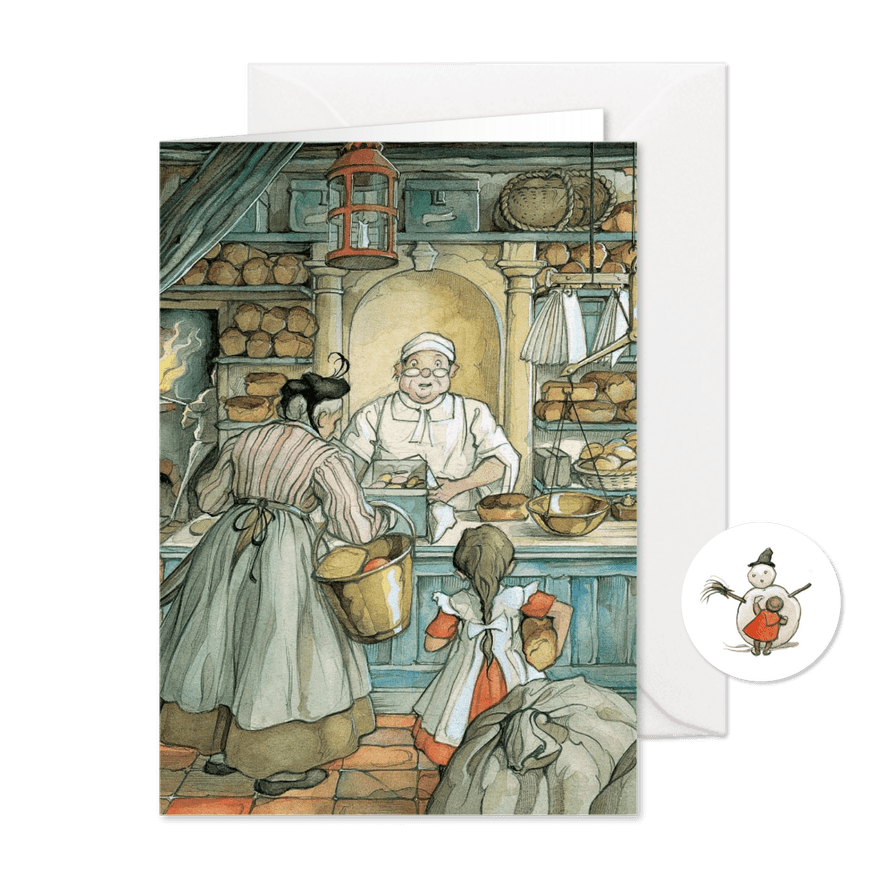 Zakelijke kerstkaart Anton Pieck bakkerij - Kaartimpressie