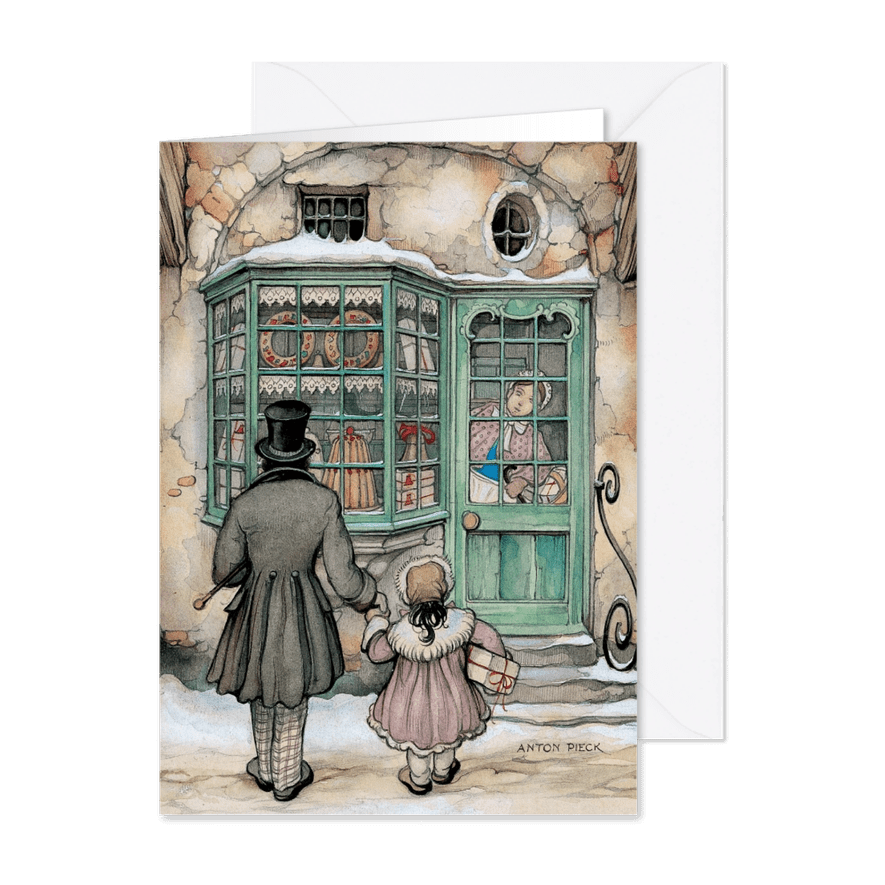 Zakelijke kerstkaart - Anton Pieck winkel - Kaartimpressie